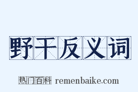 野干反义词是什么意思的图片